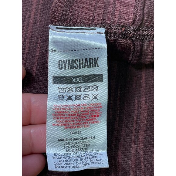 GYMSHARK Women's Adapt Marl Seamless Crop Leggings Brown - Picture 7 of 7